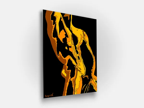 Gold Aqua Man On Metal - Image 3