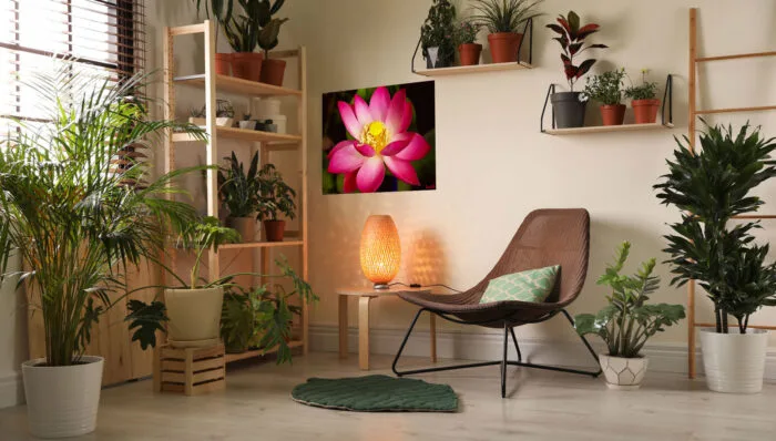 Pink Lotus On Metal - Image 4