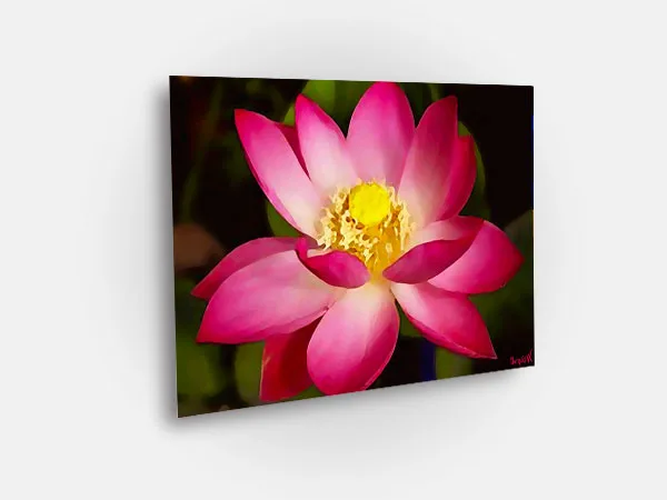 Pink Lotus On Metal - Image 2