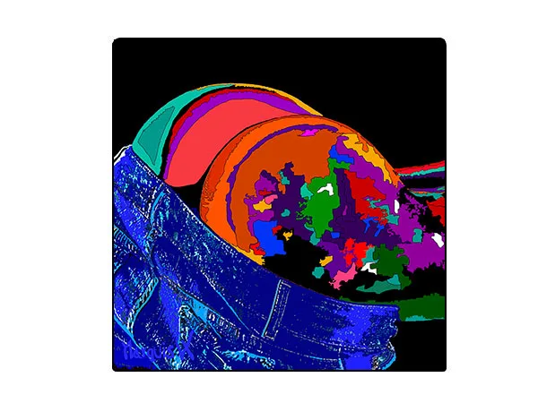 Jean Back Square Single Coaster