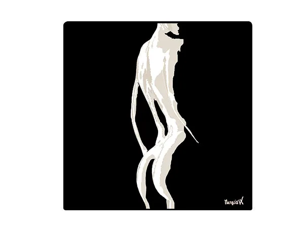 White Back Square Single Coaster