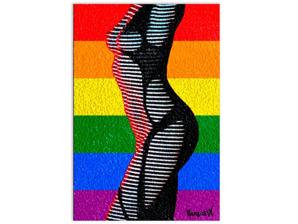 Cutting Board BW Stripped Women