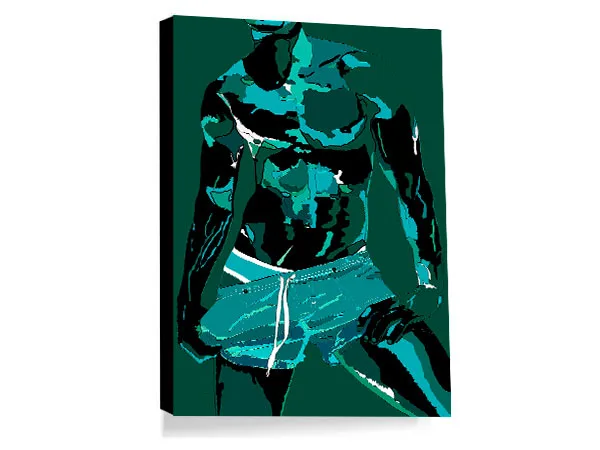 Teal David Teal On Canvas - Image 4
