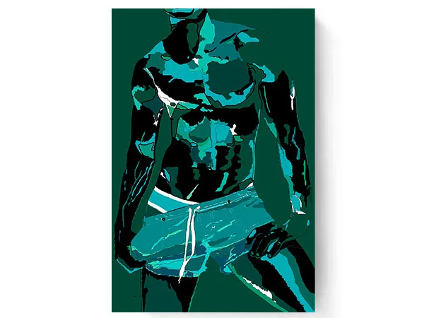 Teal David Teal On Canvas