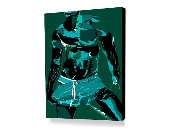 Teal David Teal On Canvas - Image 3