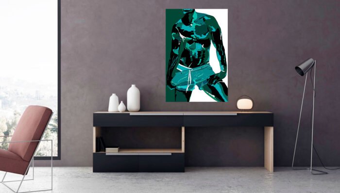 Teal David Teal White On Metal - Image 2