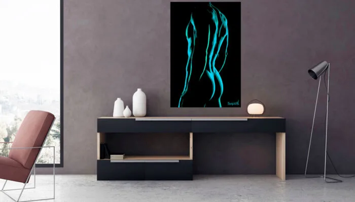 Teal Spardacus On Canvas - Image 2