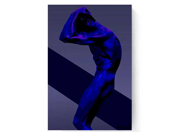 The Thought BLUE On Canvas