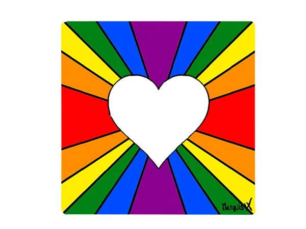 Big Love Big Heart White Single Coaster
