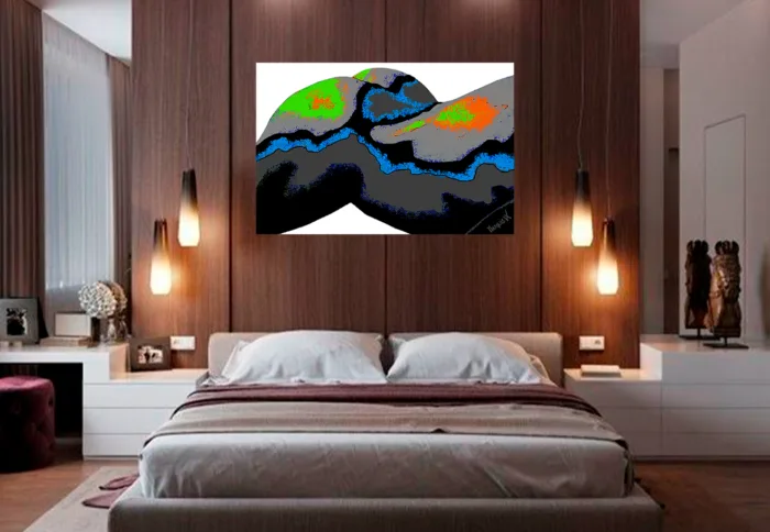 Baby Back Blue White On Metal - Image 3