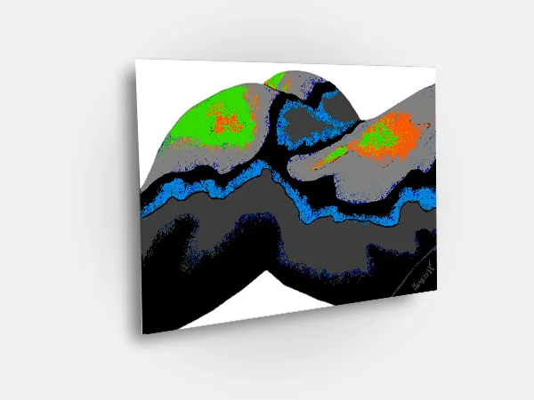 Baby Back Blue White On Metal - Image 2