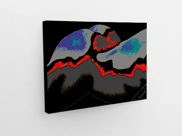 Baby Back Red Black On Canvas - Image 2