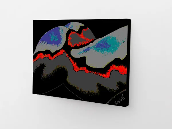 Baby Back Red Black On Canvas - Image 3