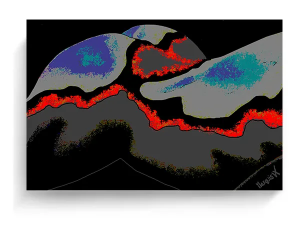 Baby Back Red Black On Canvas