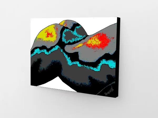 Baby Back Teal White On Canvas - Image 3