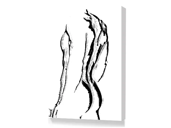 Black And Chrome Spardacus On Canvas - Image 4