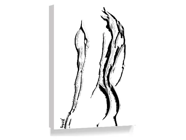 Black And Chrome Spardacus On Canvas - Image 2