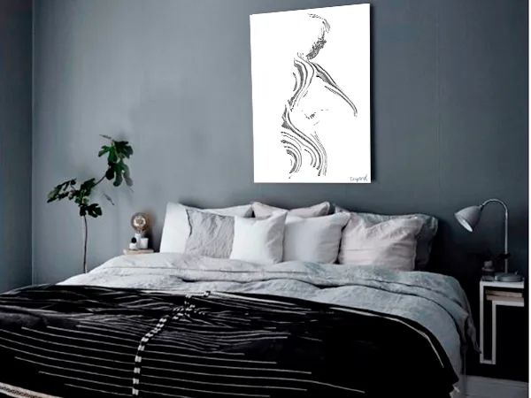 Silver Fiery Back White Or Silver On Canvas - Image 3